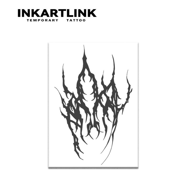 INKARTLINK Tattoo Tech, 2 Sheets Semi-Permanent Temporary Tattoos,Devil's Mark , Adult Art Design,Lasts 1-2 Weeks, Waterproof, Realistic Look, No Adhesive, No Reflection,For Man And Woman,Ideal for Swimming, Party