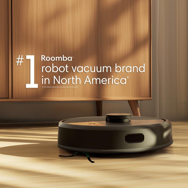 Roomba® 105 Vacuum Robot + AutoEmpty™ Dock – 70X Suction, Multi-Surface Bristle & Edge-Sweeping Brushes, and ClearView™ LiDAR Navigation - up to 75 Days of Dust-Trapping, Autonomous Cleaning