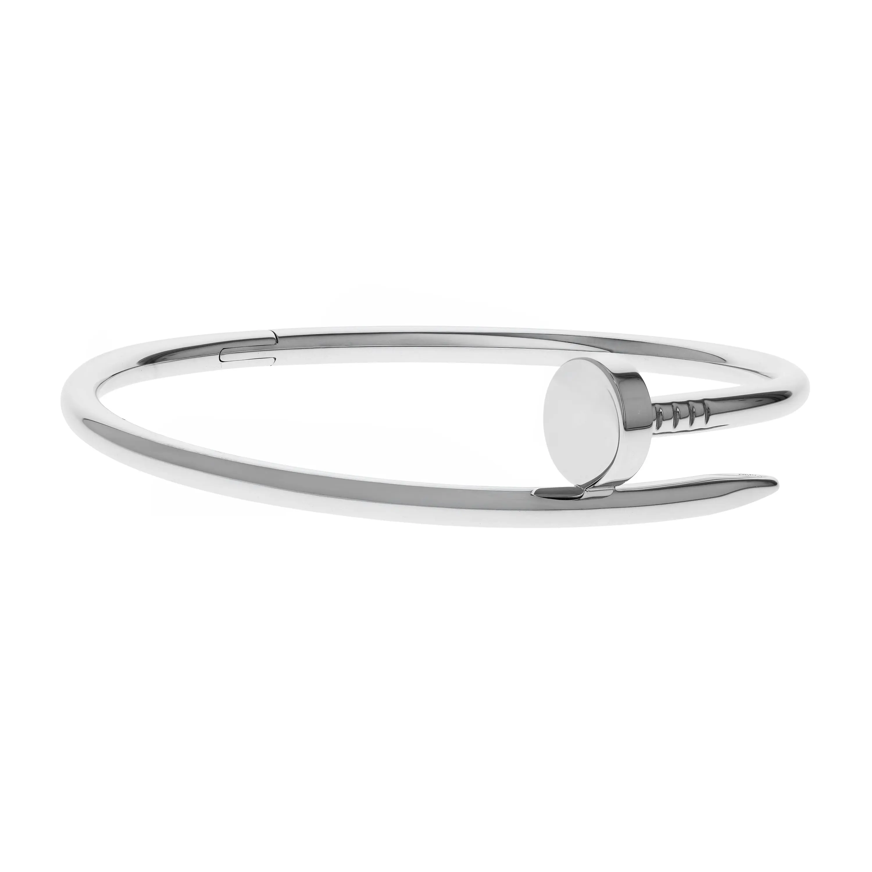 Pre-owned Cartier Juste Un Clou Bangle Bracelet Size 18