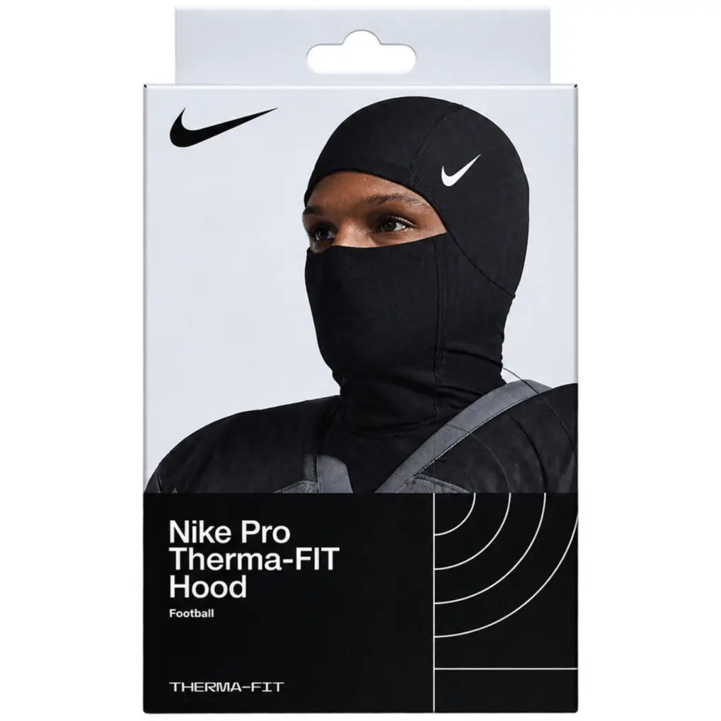 Nike Men's Pro Hyperwarm Hood - Black White Swoosh, OSFM, Men's Accessories, (Shiesty Mask)