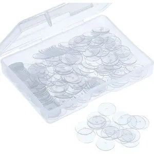200 Pcs Clear Disc Pads to Stabilize Earrings, Plastic Discs for Earring Backs