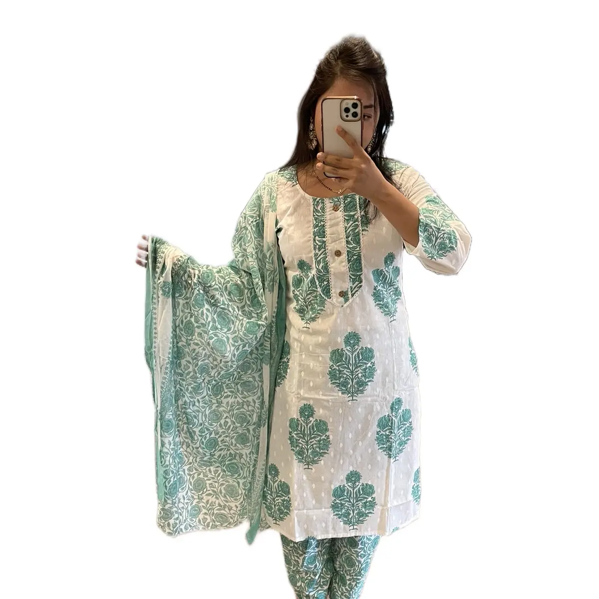 Women's Traditional Cotton Kurtha Salwar Set with Duppatta - Ethnic Wear, Salwar Kameez, Modest Fashion, Soft Breathable Fabric, Comfortable Fit, Casual Dresses, Cotton Modest Set, Indian Attire, Kurtha Set