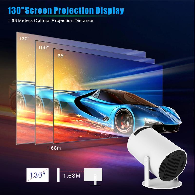 Portable Projector, 2.4/5G WiFi Smart Projector, 360° 4K HD LED , BT 5.2, 200 Inch Screen,Built-in speaker, Home Video Projector Portable Projector, 2.4/5G WiFi Smart Projector, 360° 4K HD LED , BT 5.2, 200 Inch Screen,Built-in speaker, Home Video Projector