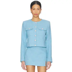 MORE TO COME Willow Crop Jacket in Baby Blue