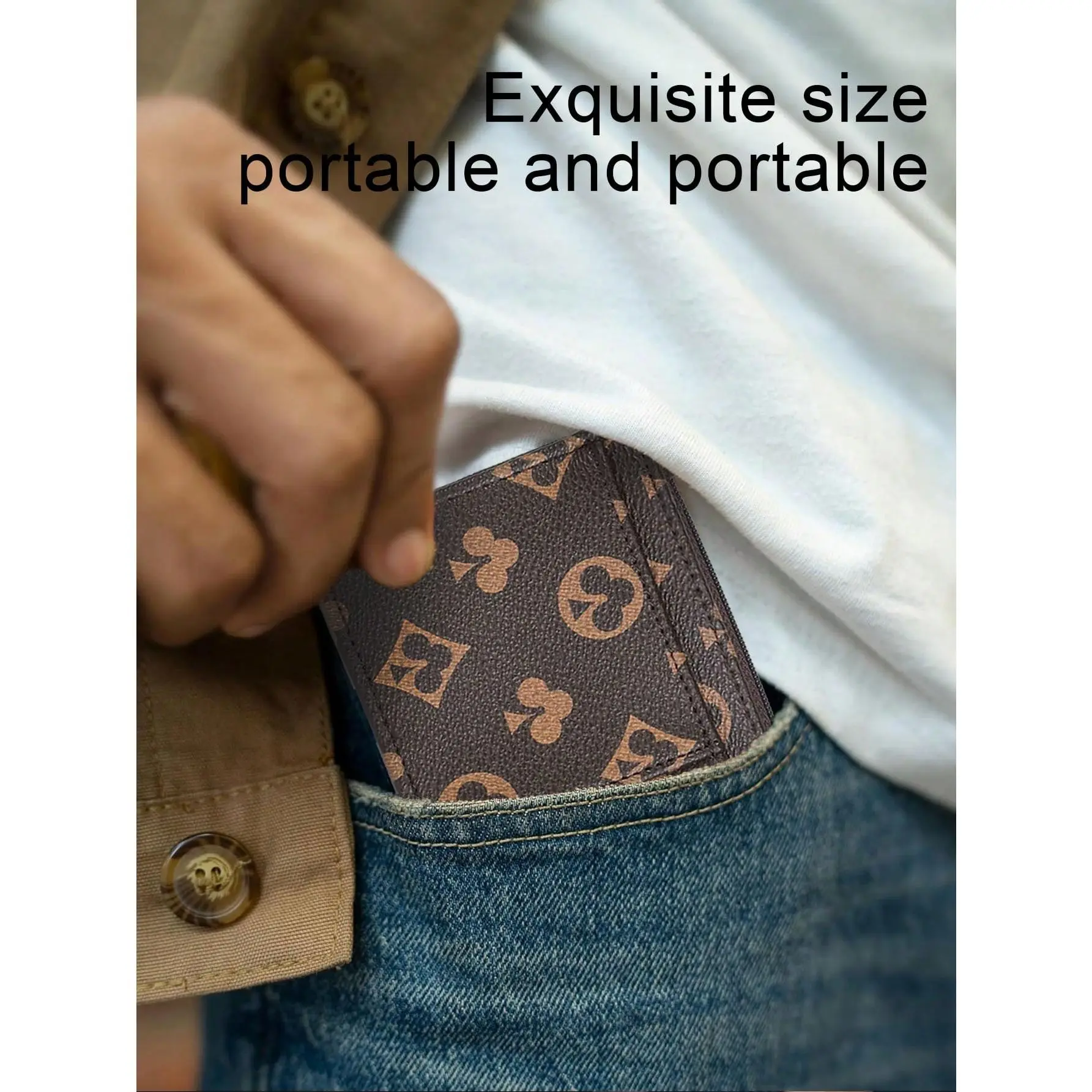 Men's-Women's Ultra-Slim PU Leather Bifold Wallet, RFID Blocking Credit Card Organizer with Zipper Coin Purse, Ideal Christmas Gift, Men's Accessories, Card Holder, Bifold Shape, Ultra-Slim For Easy Carry, Minimalist, Card Slots
