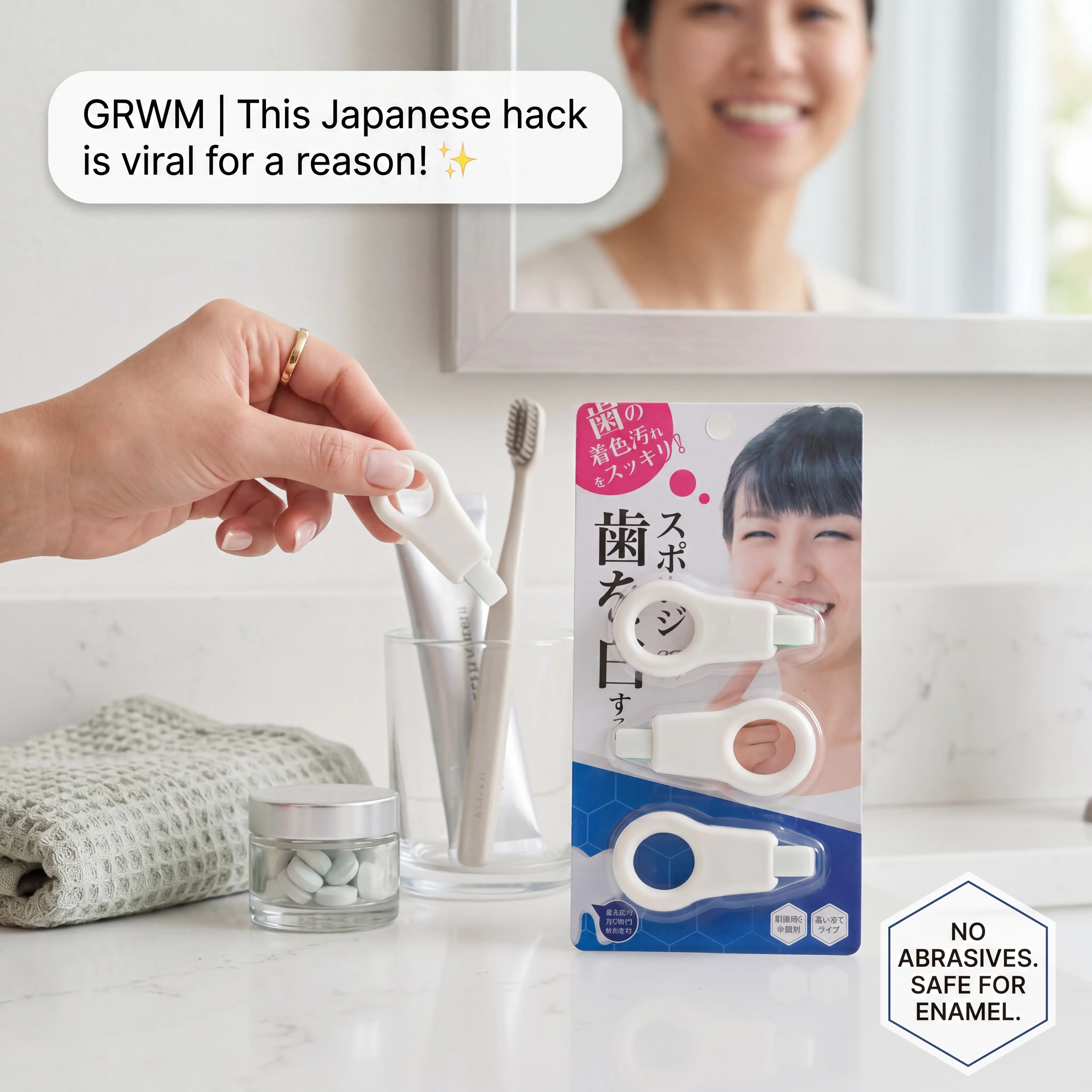 RAKUEN Disposable Multi-Pack Tooth Cleaning Sponge – Gentle Nano Sponge for Stain Removal, Whitening, Easy and Safe to Use (Teeth Whitening Products), Teeth Whitener, Dental Teeth Whitening