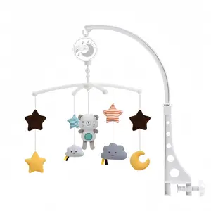 Baby Musical Crib Mobile with Hanging Rotating Bell Toy, Suitable for Newborns, Soothing Cloth Toy, Unisex Baby Bed Decoration Gift