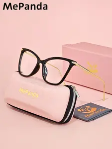 1 Pair Mepanda Unisex Butterfly Frame Full Rim Flat Light Glasses, Airy Frames, Gentle Impression