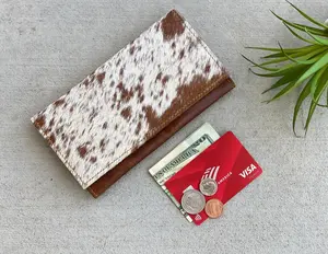 Cowhide Wallet: Western Rodeo Leather Clutch for Women