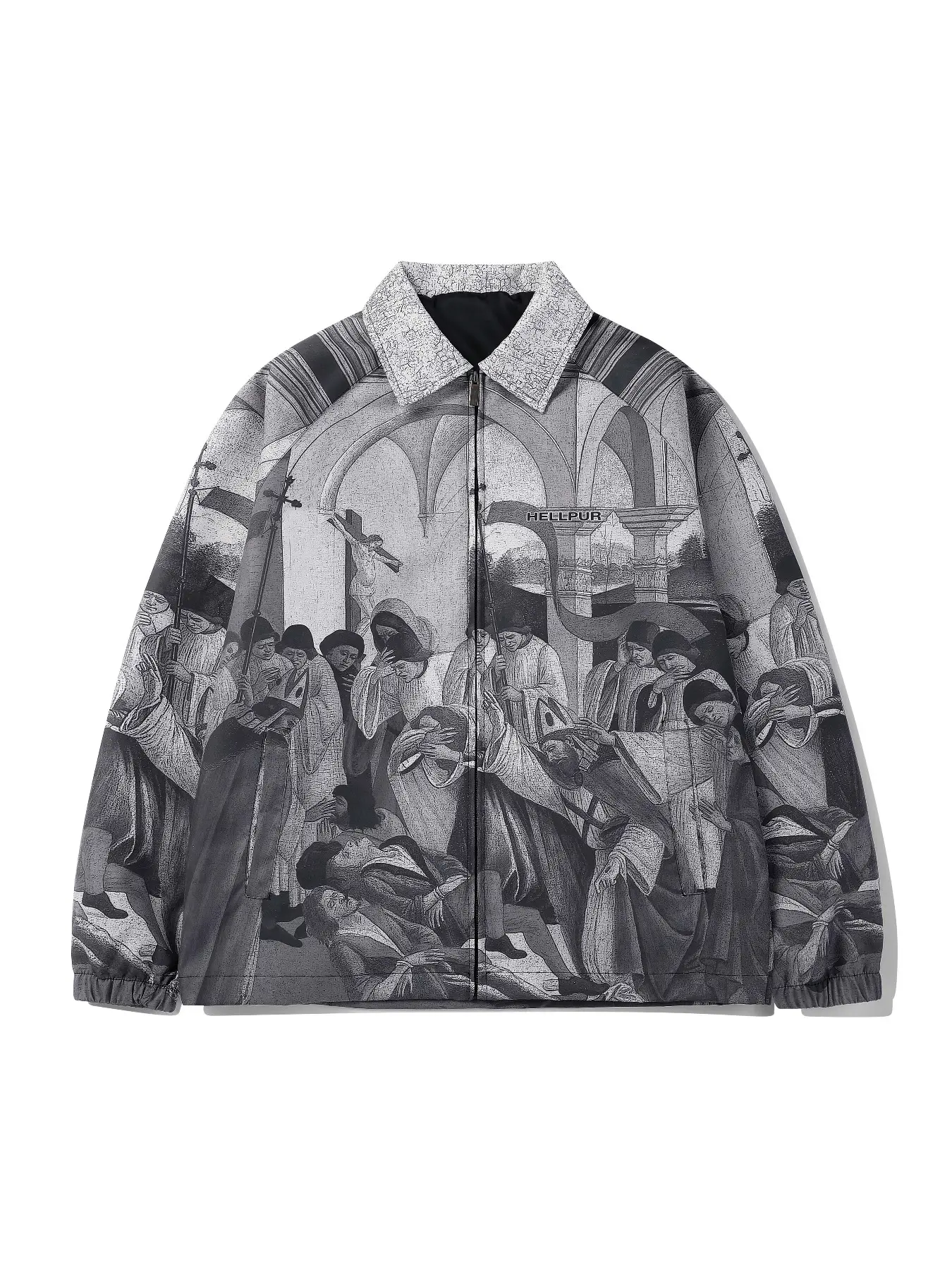 Fashion Jesus Jacket Coat, Unisex Casual Fitted Style Outerwear, Trendy Print Design for Spring & Fall Seasons, Comfortable Men Women Apparel