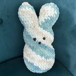 Crochet bunny in Teal handmade amigurumi plushie stuffed animal