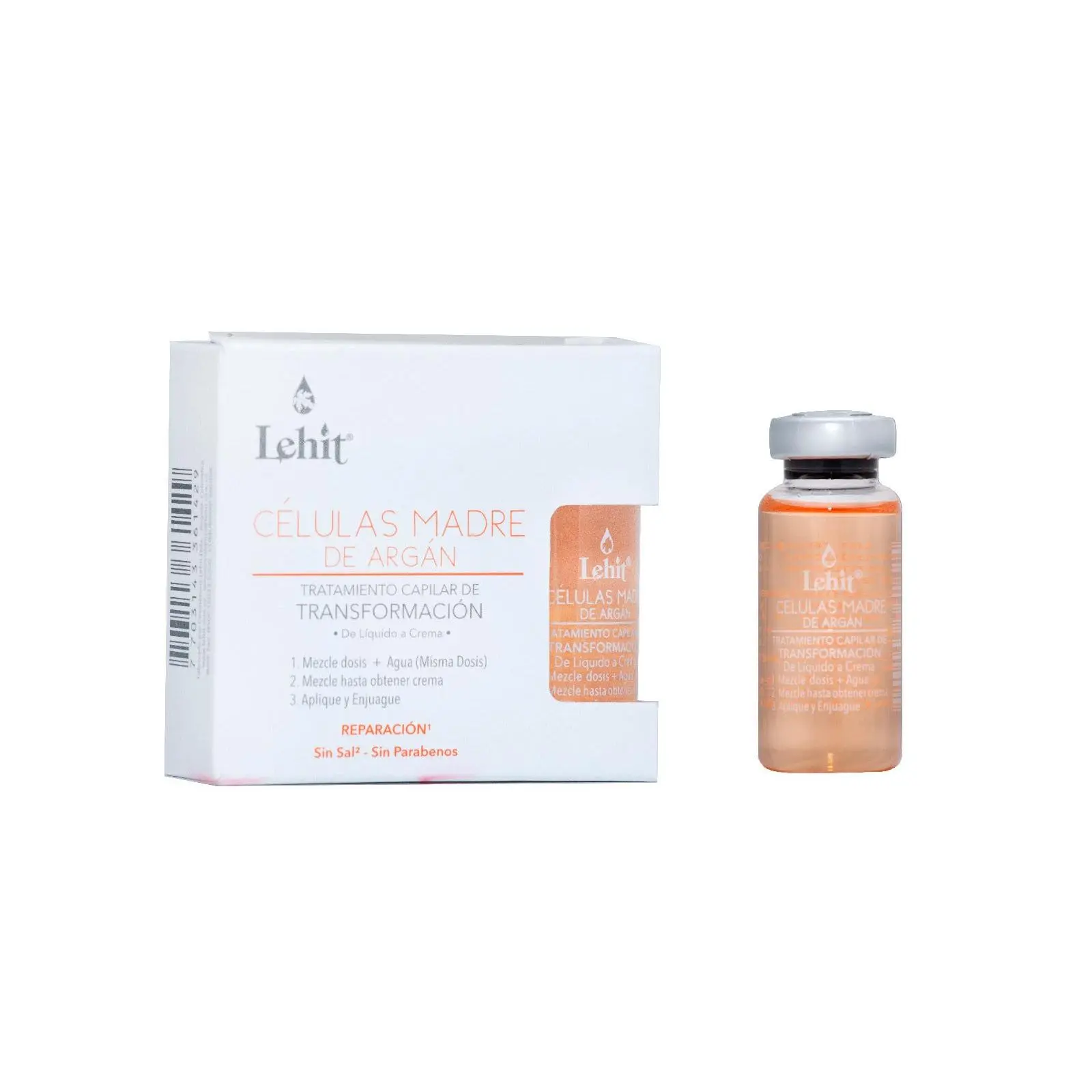 Lehit Hair Transformation Treatment – Liquid to Cream | Hyaluronic Acid or Argan Stem Cells |3 Ampoules x 15 ml