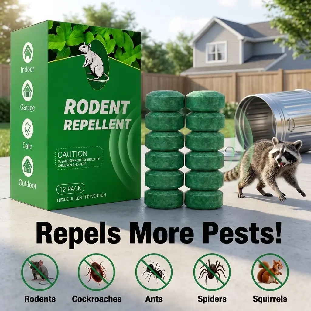12-Pack natural repellent ball Peppermint Oil Pest Repellent, Strong Long-Lasting Scent for Raccoons, Rodents, Mice, Rats, Ants – Ideal for Homes, Garages