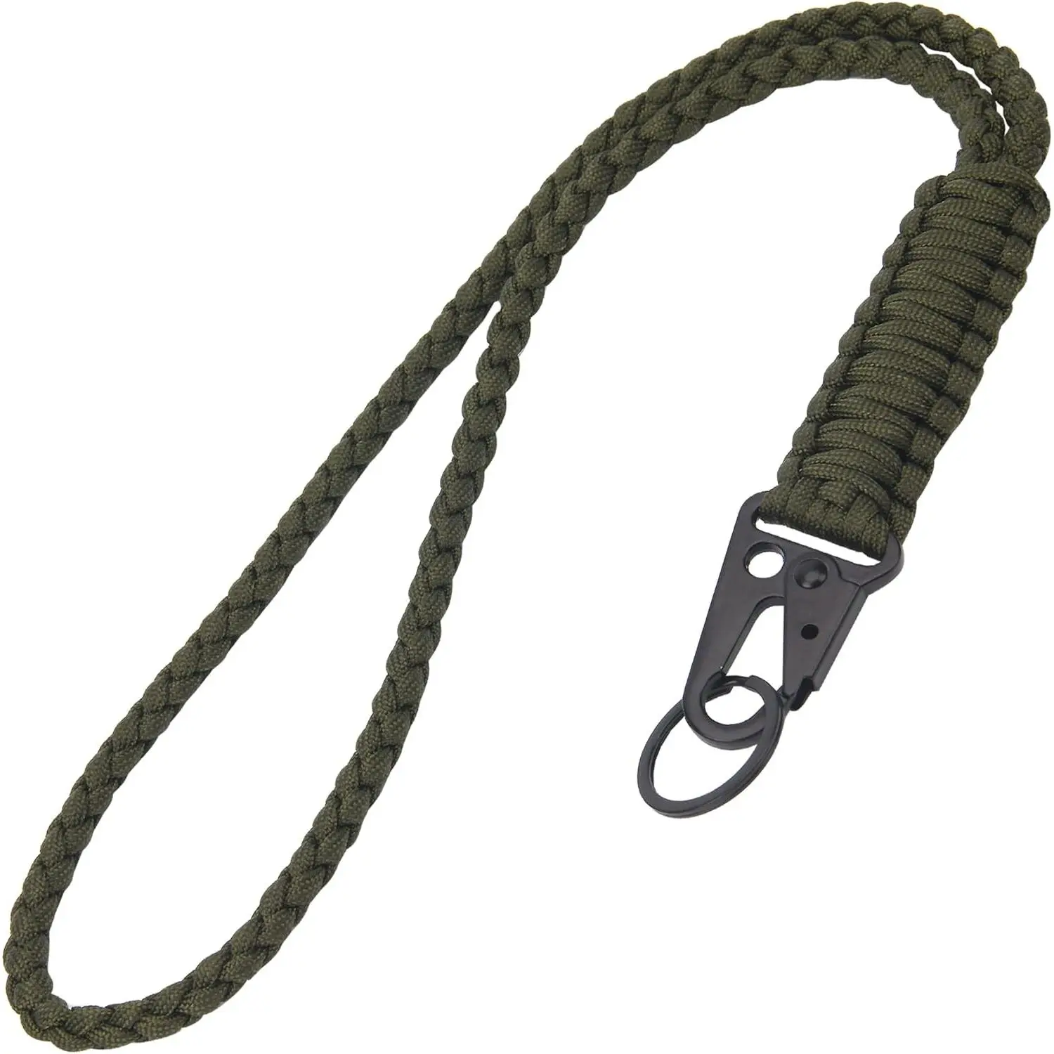 Unisex Paracord Lanyard, Heavy Duty Braided Nylon Fashion Accessory with Whistle & Smooth Hook for Outdoor Camping & Keys, Accessories, Lightweight