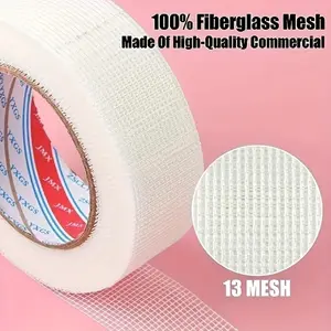 Yitape Wall Crack Repair Kit, Self-Adhesive Glass Fiber Mesh Tape 45mmx20m, Strong Reinforcement, Indoor/outdoor Wall/gypsum Board Fix, Quick Repair
