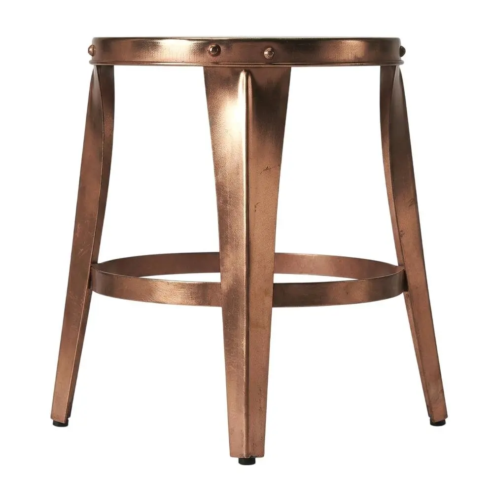 Backless Bar Stool with Round Seat, Industrial Counter Stool for Kitchen Bar