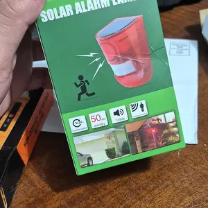 （1pc）129dB Solar Powered Sound Alarm Motion Sensor with 6 LED Flash Modes, IP55 High Quality - Outdoor Security Speaker for Home, Villa, Farm, Chicken Coop, Solar Powered Outdoor Security Camera