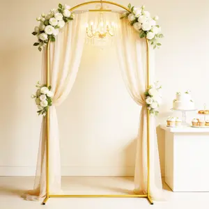 3-Piece Gold Wedding Arch Frame Set | Modern Geometric Backdrop for Wedding, Party & Photo Booth, Party Decor