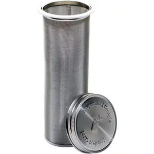 64oz Half Gallon Cold Brew Coffee and Tea Maker Stainless For Wide Mouth Jar With Lid And 2 Seals| Fine Mesh Stainless Cold Brew Coffee Maker