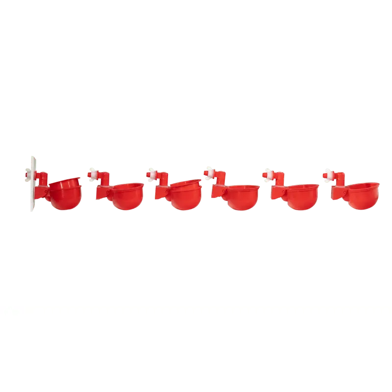 Automatic Chicken Water Cup Waterer Kit for Poultry 6-Pack