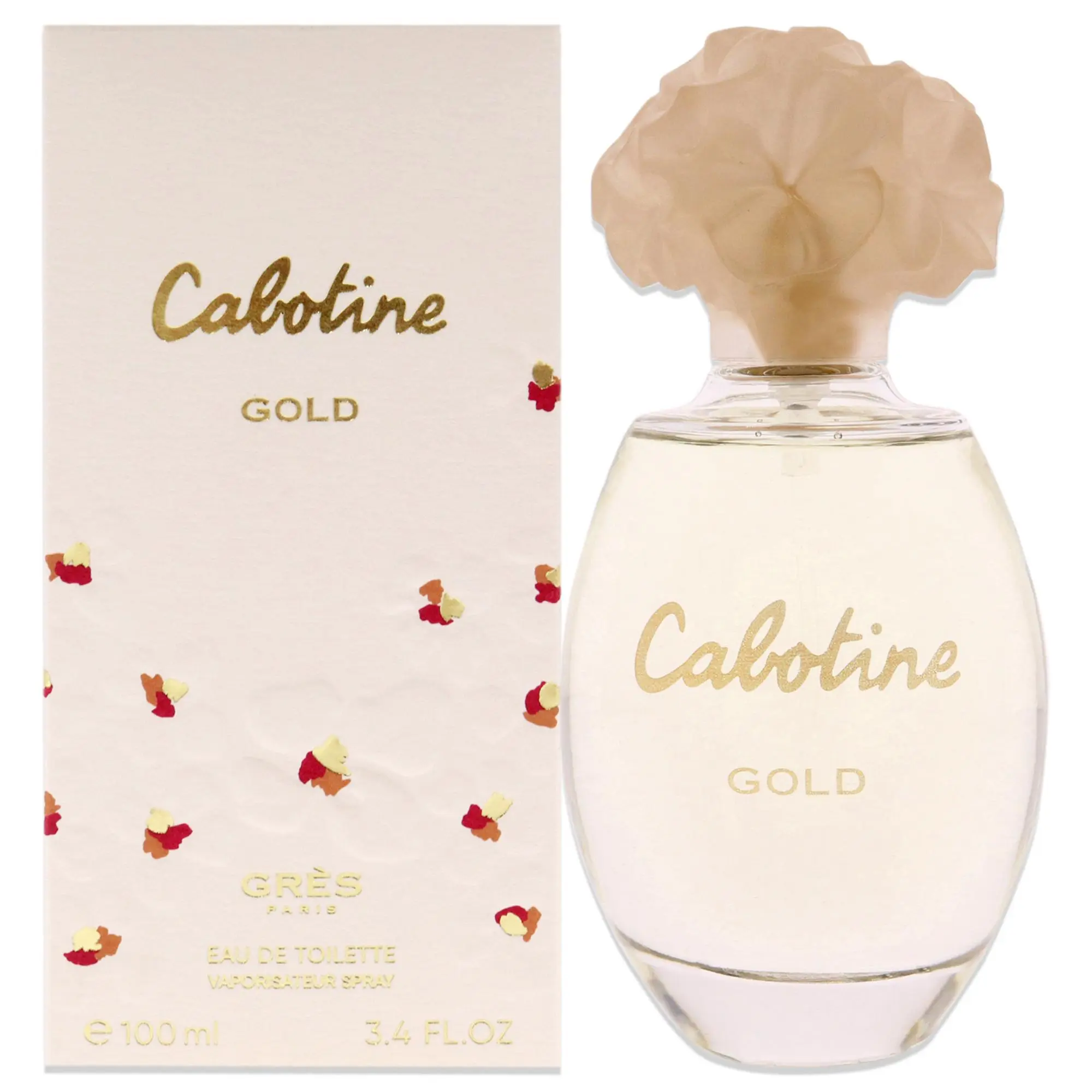 Women's Classic Cabotine Gold Eau de Toilette Spray by Parfums Gres - 3.4 fl oz, Long-Lasting, Spray Apply