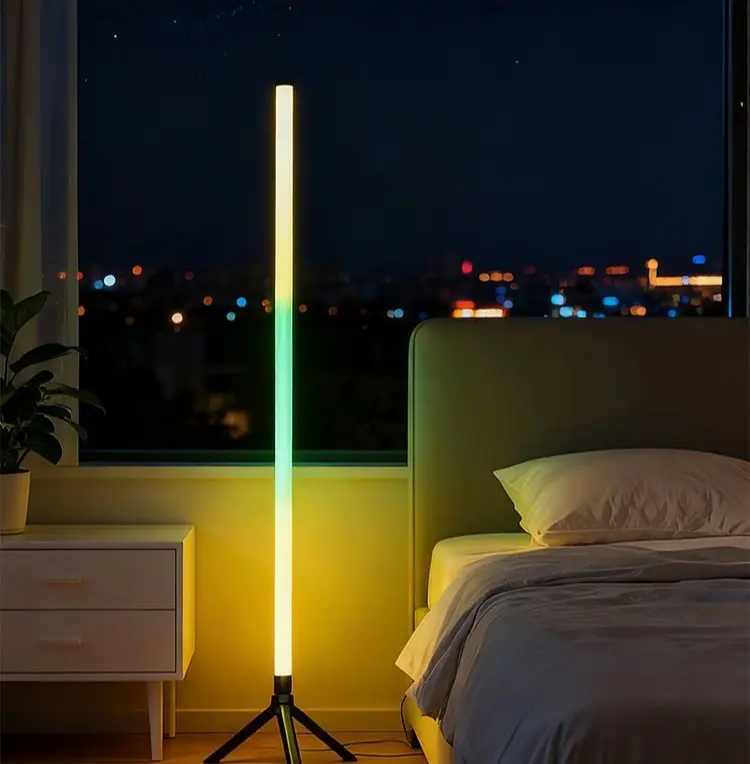 RGB Ambient Floor Lamp, Remote Control, Popular Live Streaming Background Indoor Gaming Decorative Light