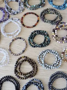 6mm Crystal Bracelets - Stretchy Bracelets for Stacking - Elegant and Versatile Beaded Crystal Jewelry for Everyday Wear