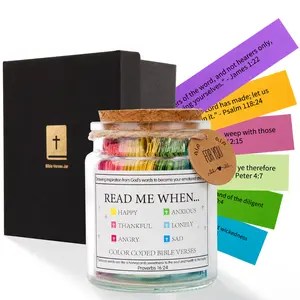 Bible Verse Jar,Bible Verses in a Jar, Christian Gifts For Women, Birthday Gifts For Women, Bible Jar, Easter Basket Stuffers, Graduation Gifts For Her, Easter Gifts For Kid, St Patricks Day Gifts，Get Strength from Virtue Verses，1PC