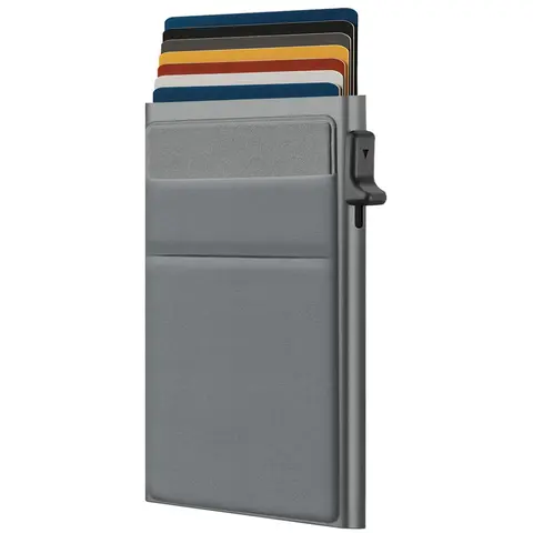 Sleek Men's Minimalist Card Wallet - Slim Portable for Office & Daily Use - Business-Style Multi-Card Carrier - Ideal for Men Seeking a Simple Clean Look