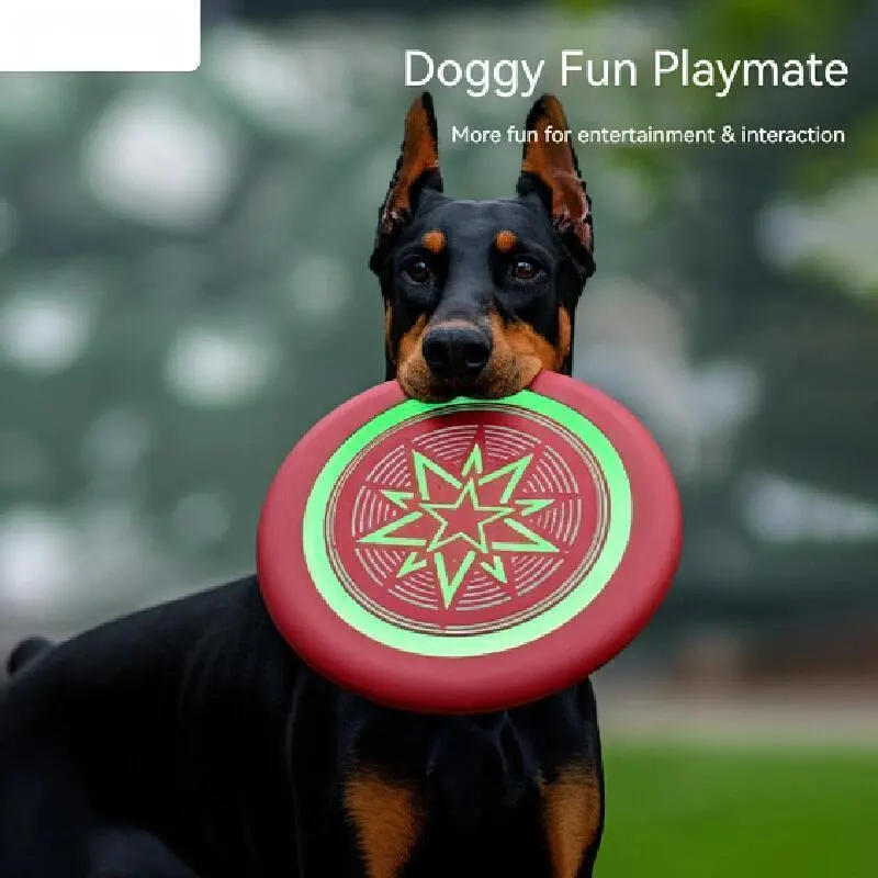 Portable EVA Luminous Frisbee for Dogs - Chew-Resistant TPR Pet Training Toy, Outdoor Play Accessory for Small, Medium, Large Breeds, Tpr Frisbee, Thermoplastic Rubber