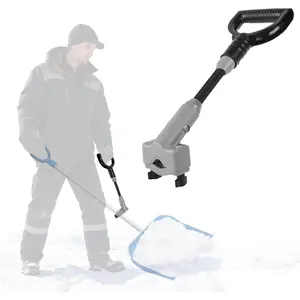 Universal Snow Shovel Handle, Back Protection Handle Attachment Suitable for Snow Shovels, Ergonomic Elastic Handle Extension Rod Universal for Shovels, Rakes, Weeders, Lawn Mowers, Gardening Tools