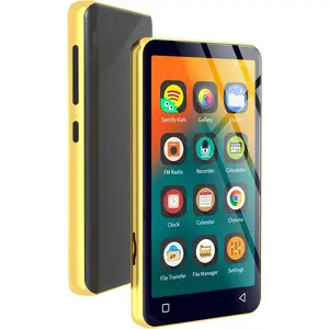 Innioasis MP3 Player for Kids 80GB Storage 4 Inch Full Touch Screen Android MP4 Player with Spotify Pandora Amazon Music Bluetooth WiFi Audio Gold
