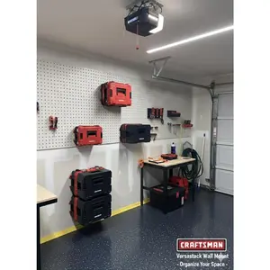 Craftsman VersaStack / DeWalt Tstak Wall Mount – 3D Printed Quick-Detach Mounting Bracket