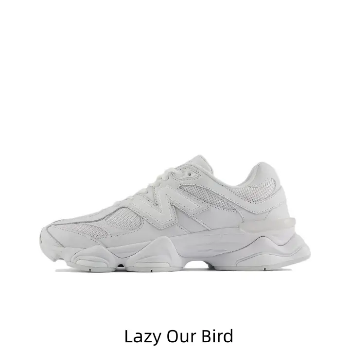 Matte Textured Multi-material Collectible Sneakers Pale Off-white Main Body Cream Mesh Overlays Tonal Cream Side Logo Full Cream Chunky Multi-layer Midsole Classic Low-top Silhouette Minimal Soft Urban Trend Sports Footwear