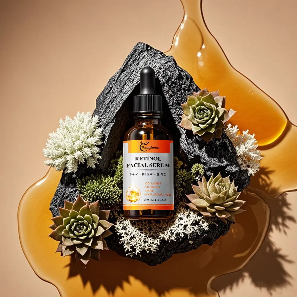 Beautyturess 5-in-1 Retinol Facial Serum 60ml | Retinol & Retinyl Palmitate | Hydrating & Soothing | Suitable for All Skin Types | Daily Skincare