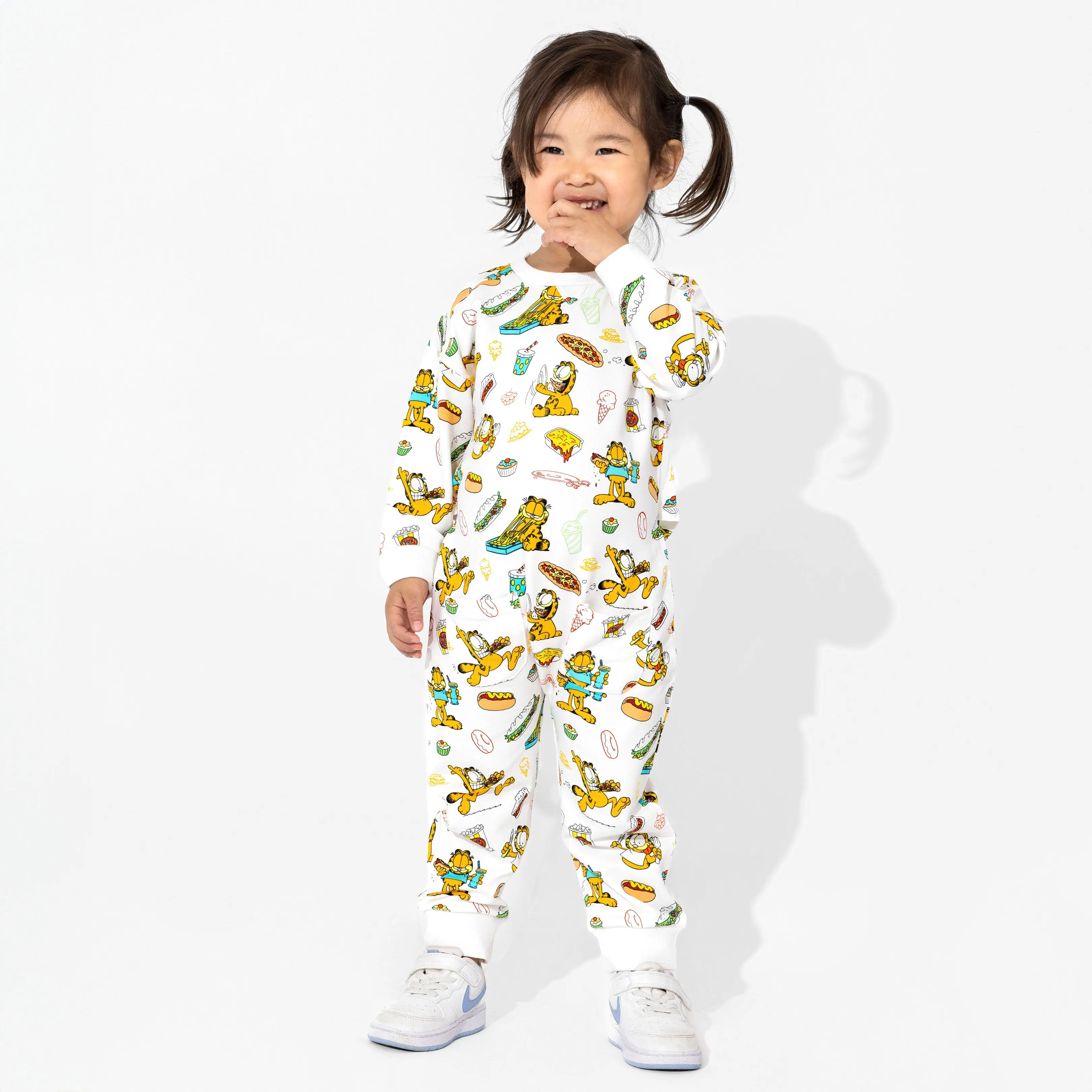 Bellabu Bear Garfield: Snack Attack Bamboo Terry Daywear Romper