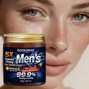 5x Strong Men's Bee Venom Firming Cream, Bee Venom Extract, Day Night Moisturizing Hydrating, Full Body Use, 80g Gentle Formula, Moisturizer