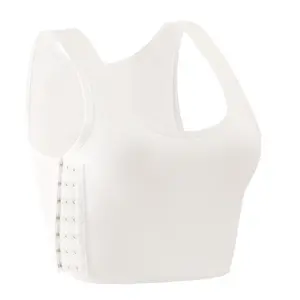 [VibeFit]Transgender FTM Chest Binder Adjustable Affordable Breathable and Strong Compression Tank Top Trans Bra Binder