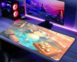 Snorlax Desk Mat, Custom Kawaii Pokemon Mouse Pad Large Gaming Mousepad, Pikachu Keyboard Pad Kawaii Pokemon Playmat Desk Decor Gift