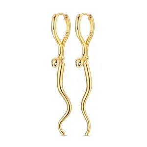 MULA S925 Silver-plated Gold Plated Snake Earrings, Elegant Kingsnake Design with Sparkling CZ Eyes, Best Gift for Women and Girls, Perfect for Halloween, Party or Everyday Gorgeous Look