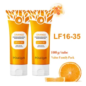 Gentle Exfoliating Gel, 100g/tube large capacity, orange enzyme + niacinamide formula for oily and sensitive skin, nourishing, moisturizing, and brightening. Multi-functional facial cleanser and exfoliator, scrub exfoliation.