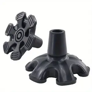 1pc Replacement Cane Tips Portable 6 Support Self-Standing Walking Cane Tips Folding Canes Universal Rubber Foot Hiking Stick Pole