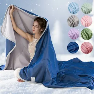 New Pure Color Summer Quilt, Soft and Comfortable, Multi-Color Air Conditioning Blanket, Suitable for Dormitory, Hotel, Bedroom, Sofa Cover