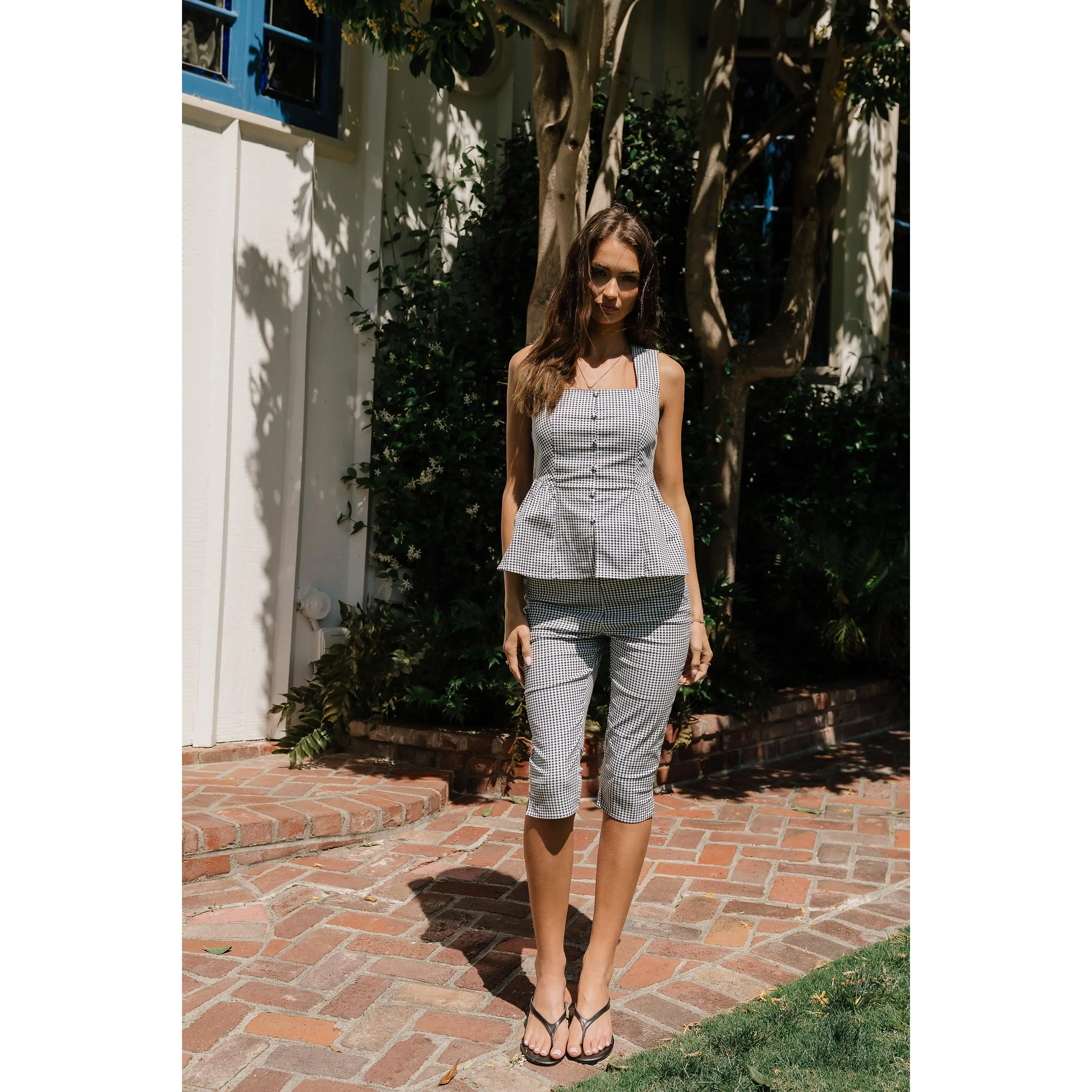 Saylee Gingham Capris