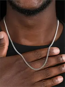 2026 Summer Men’s Minimalist Casual Chain Necklace, Stainless Steel Cuban Link Chain, Geometric Chain Design, Perfect for Parties and Everyday Wear, Daily Wear Necklace, Sleek Street Style Necklace, Ideal Gift for Men
