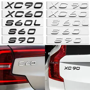 1Pcs 3D ABS Letter Sticker Volvo XC60 XC90 S60 S90 S60L Logo Emblem Auto Badge Rear Trunk Decal Car Fender Sticker Accessories For Volvo Models