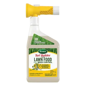 Scotts Turf Builder Liquid Lawn Food Plus Weed Control - Weed and Feed, Controls Dandelions and Clover, 32 fl. oz.