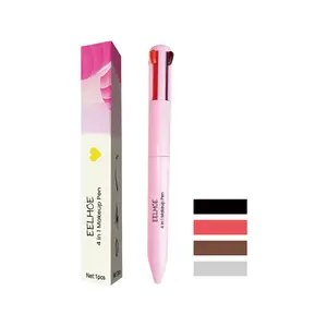 EELHOE 4 In 1 Makeup Pen, Eyeliner, Eyebrow Pencil, Lip Liner, Highlighter 4 In 1 Makeup Pen, Multifunctional And Portable Water Proof Cosmetic