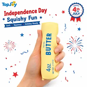 TopJoy Butter Squishy Stress Relief Toy - MID-YEAR SALE, New Realistic Butter Stick Squeeze, Father's Day, Gift for Dad, Soft PU Foam Fidget for Anxiety & Sensory Relief, Cute Desk Decor for Kids, Office, School & Daily Use