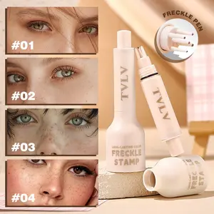 4-In-1 Natural Freckle Stamp Pen, Realistic Freckle Stamp with 5 Prongs, Quick Application Faux Freckle Pen, Creative Makeup Trend
